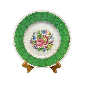 Solian Ware Simpson Potters Green Floral Dinner Plate VTG